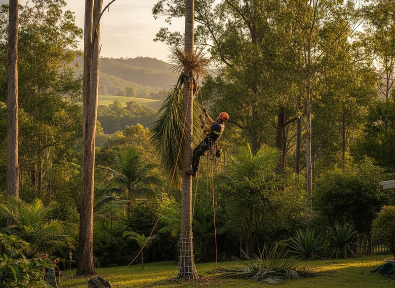 Palm Tree Removal performed by Canberra Arborist in the Canberra